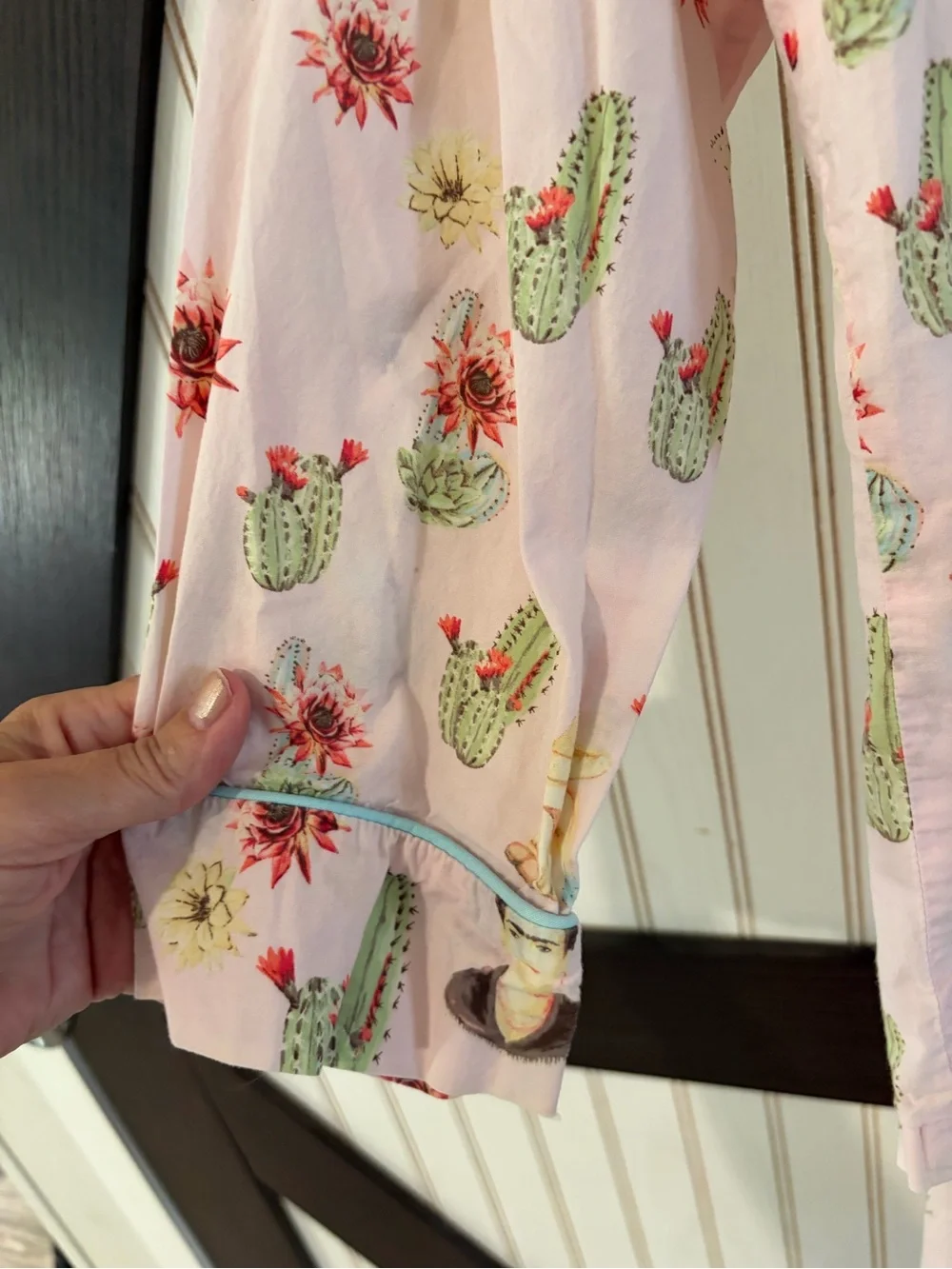 Bed Head Pajama Set Womens XS Long Sleeve Monkey Succulent Cotton